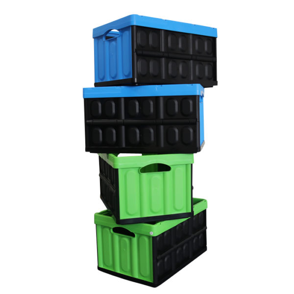 Fold Up Storage Boxes Stackable Bins Plastic Containers Bulk