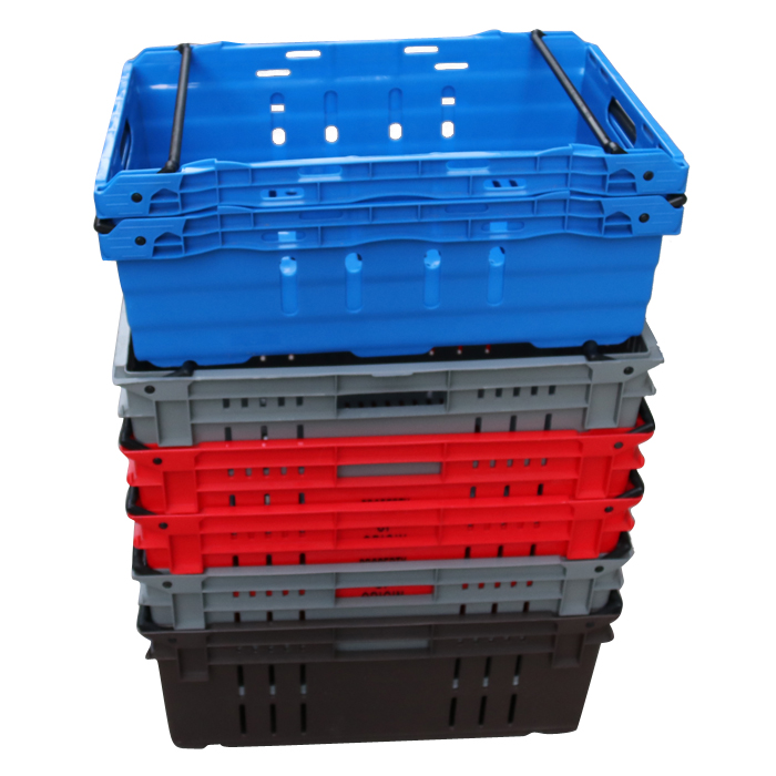 Vented Stackable Plastic Crates Plastic Moving Boxes For Sale PalletBoxSale