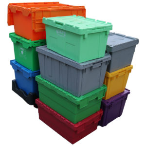 colourful plastic storage boxes